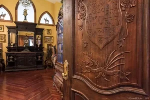 Woodstock, CT, Castle Built With Historic Features And Moat Lists For $35,000,0000! Look Inside!-15